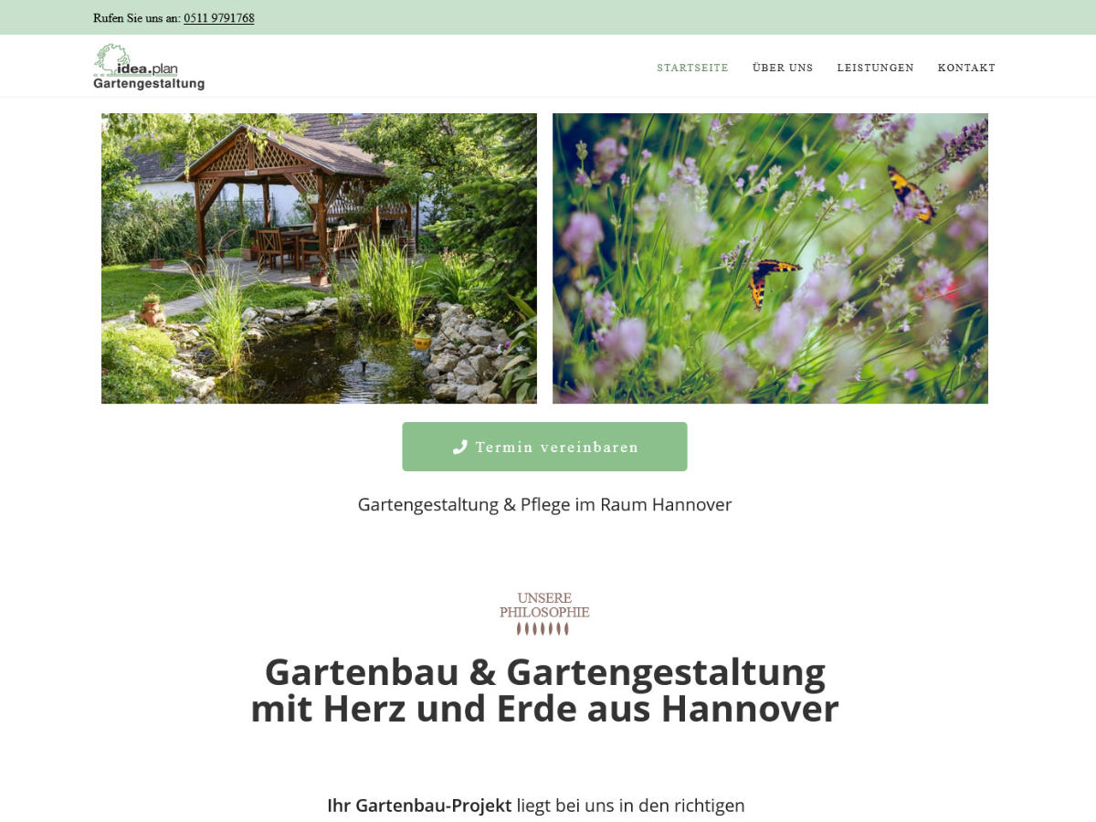 Kundenprojekt: idea plan Gartengestaltung Startseite